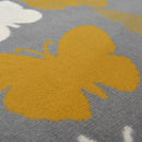 Lewis's Home Maestro Butterfly Rugs - Yellow & Grey