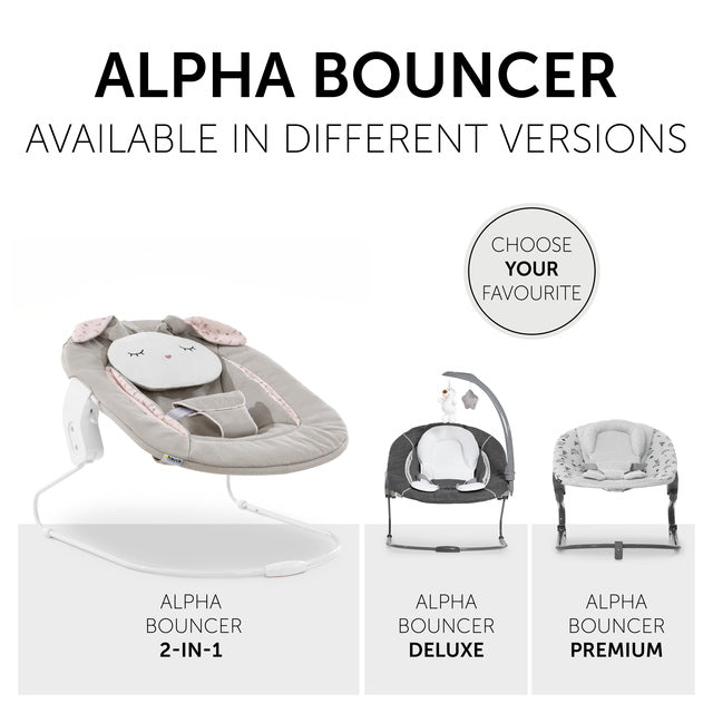 Hauck Alpha Bouncer 2 in 1 - Powder Bunny - Beige Bloom