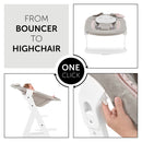 Hauck Alpha Bouncer 2 in 1 - Powder Bunny - Beige Bloom