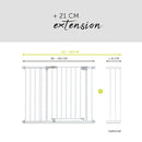 Hauck Open N Stop Safety Gate + 21cm Extension - White
