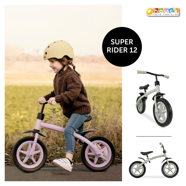 Hauck Super Rider 12 Balance Bike - Dusty Green