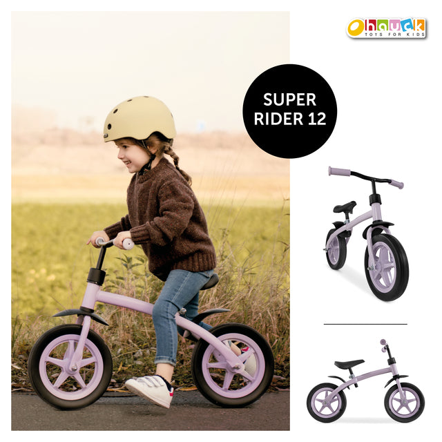 Hauck Super Rider 12 Balance Bike - Lavender