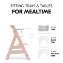 Hauck Alpha+ Wooden Highchair - Rose