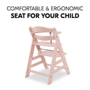 Hauck Alpha+ Wooden Highchair - Rose