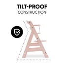 Hauck Alpha+ Wooden Highchair - Rose