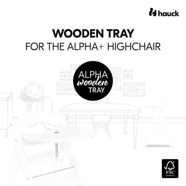 Hauck Alpha Highchair Tray - White