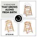 Hauck Alpha+ Wooden Highchair - Natural