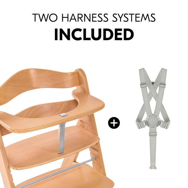 Hauck Alpha+ Wooden Highchair - Natural