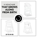 Hauck Alpha+ Wooden Highchair - White