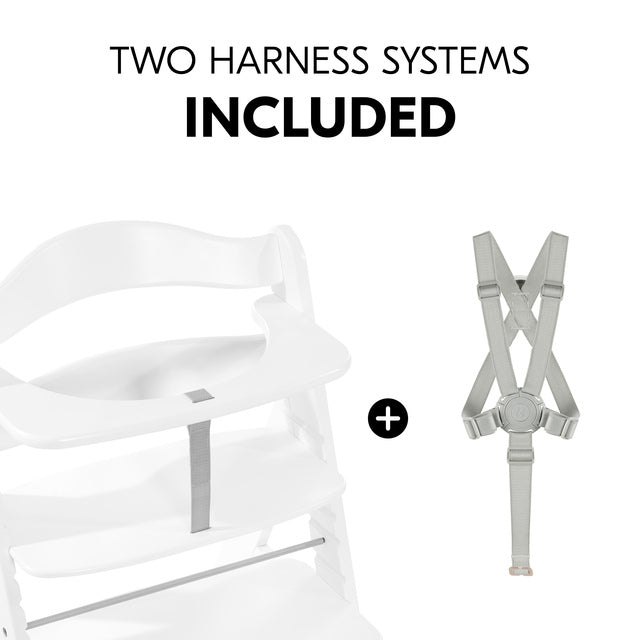 Hauck Alpha+ Wooden Highchair - White