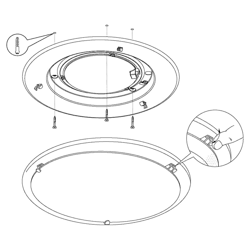 EGLO Acolla Ceiling Light - Chrome & White