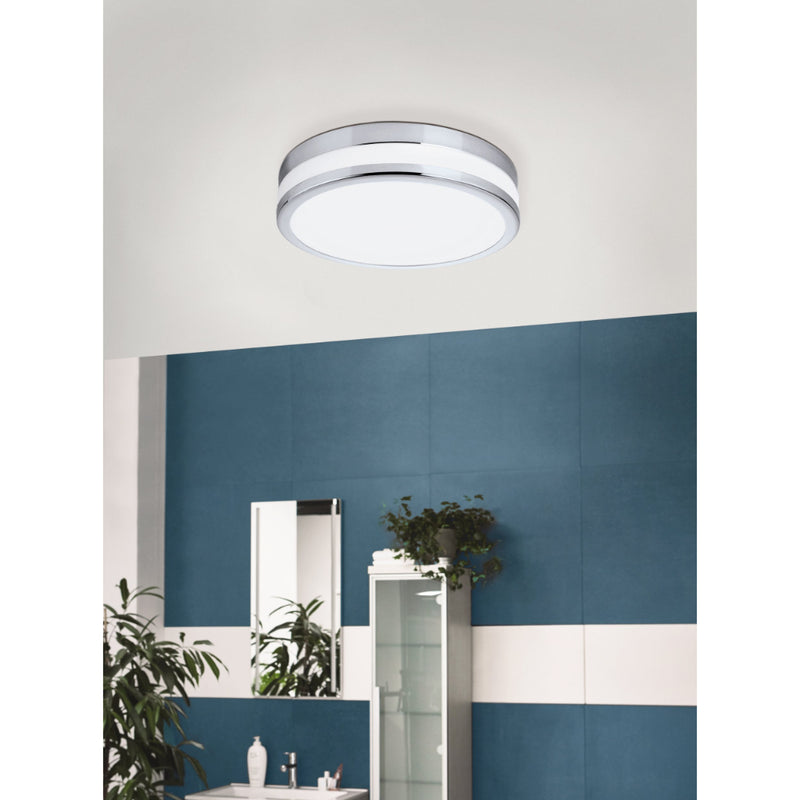 EGLO Palermo Ceiling & Wall Light - Chome & White