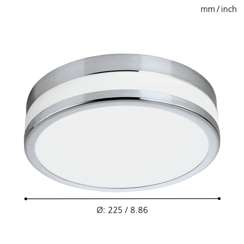 EGLO Palermo Ceiling & Wall Light - Chome & White