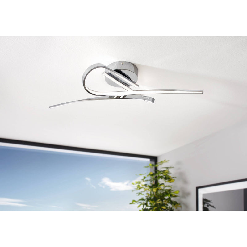 EGLO Selvina Knotted Ceiling Light - White & Chrome