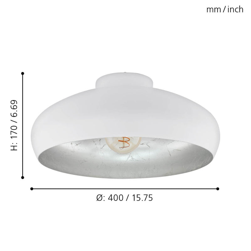 EGLO Mogano Vintage Ceiling Light - White