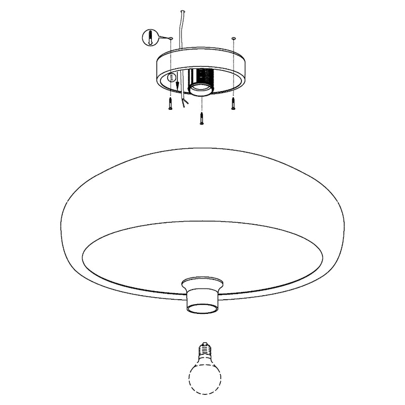 EGLO Mogano Vintage Ceiling Light - White