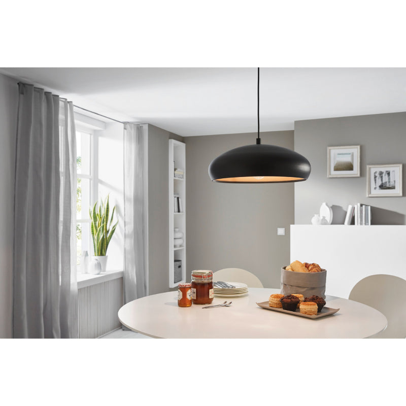 EGLO Mogano Single Pendant Light - Black & Copper