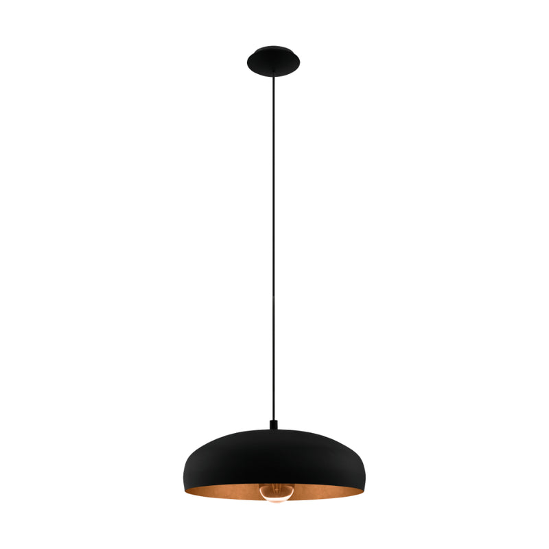 EGLO Mogano Single Pendant Light - Black & Copper