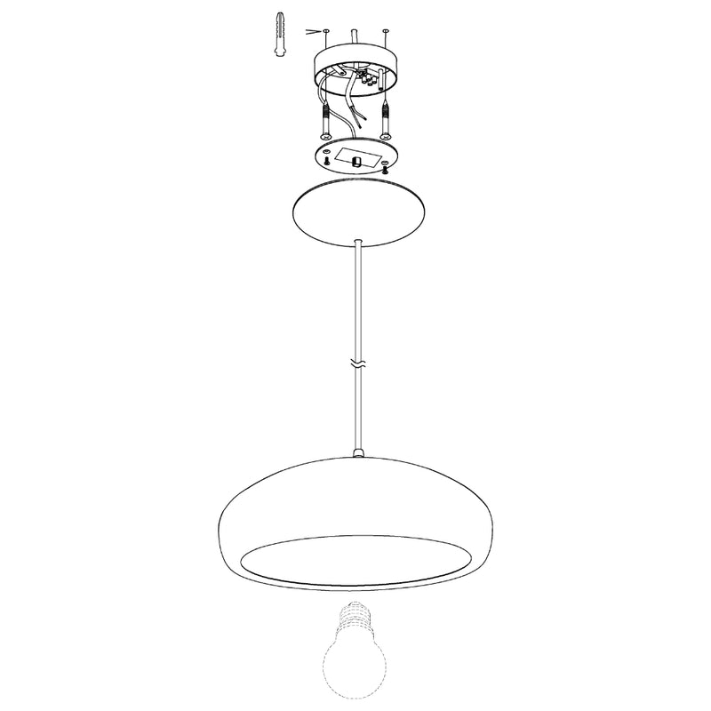 EGLO Mogano Single Pendant Light - White