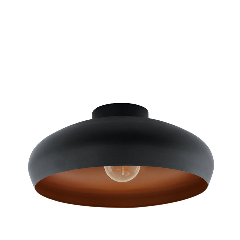 EGLO Mogano Vintage Ceiling Light - Black & Copper