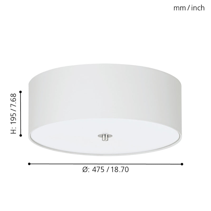 EGLO Pasteri Ceiling Light - White