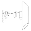 EGLO Agolada Exterior Wall Light Up and Down 2 Light - Stainless Steel & White