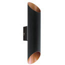 EGLO Agolada Exterior Wall Light Up and Down 2 Light - Black & Copper