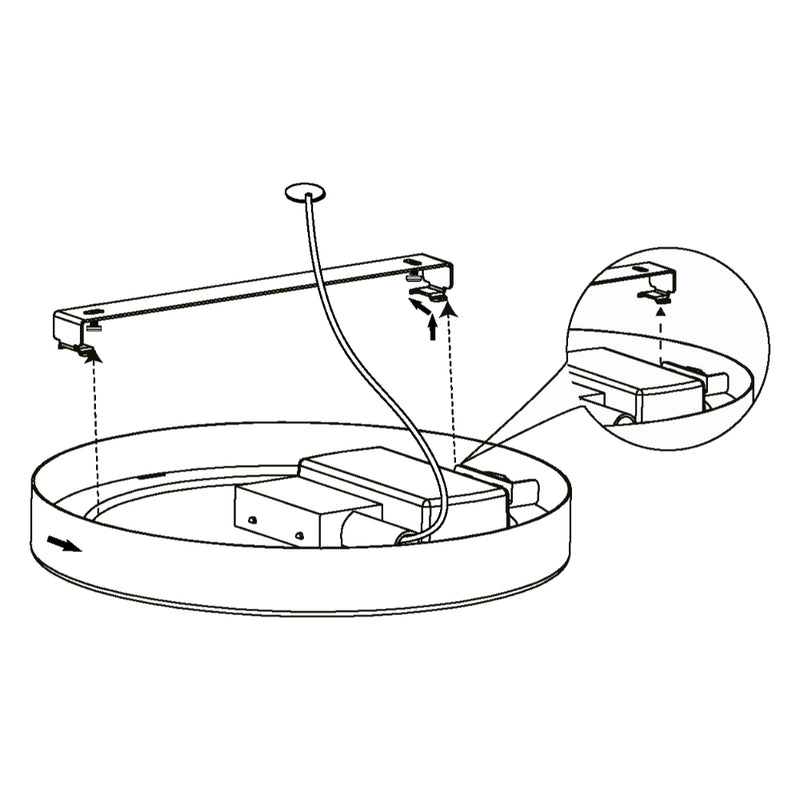 EGLO Fueva Ceiling Light Circular- Black