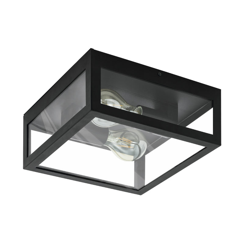 EGLO Amezola Wall or Ceiling Light - Black