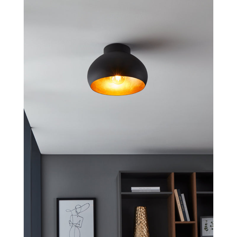 EGLO Mogano Ceiling Light - Black & Gold