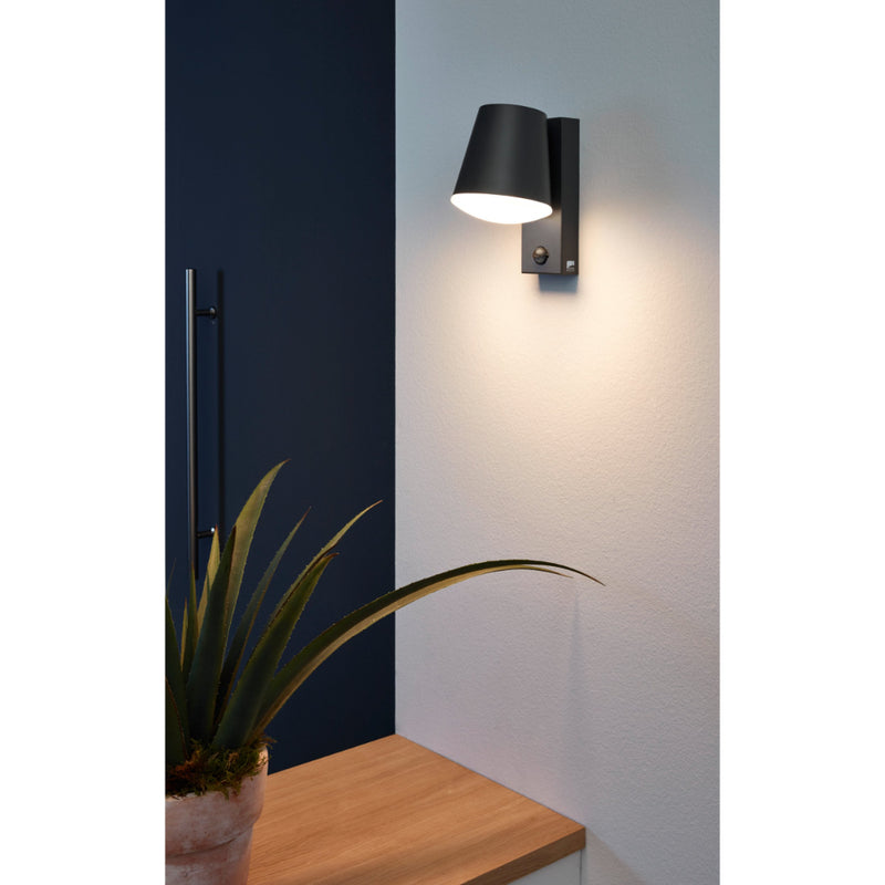 EGLO Caldiero Exterior Wall Light with Sensor- Anthracite