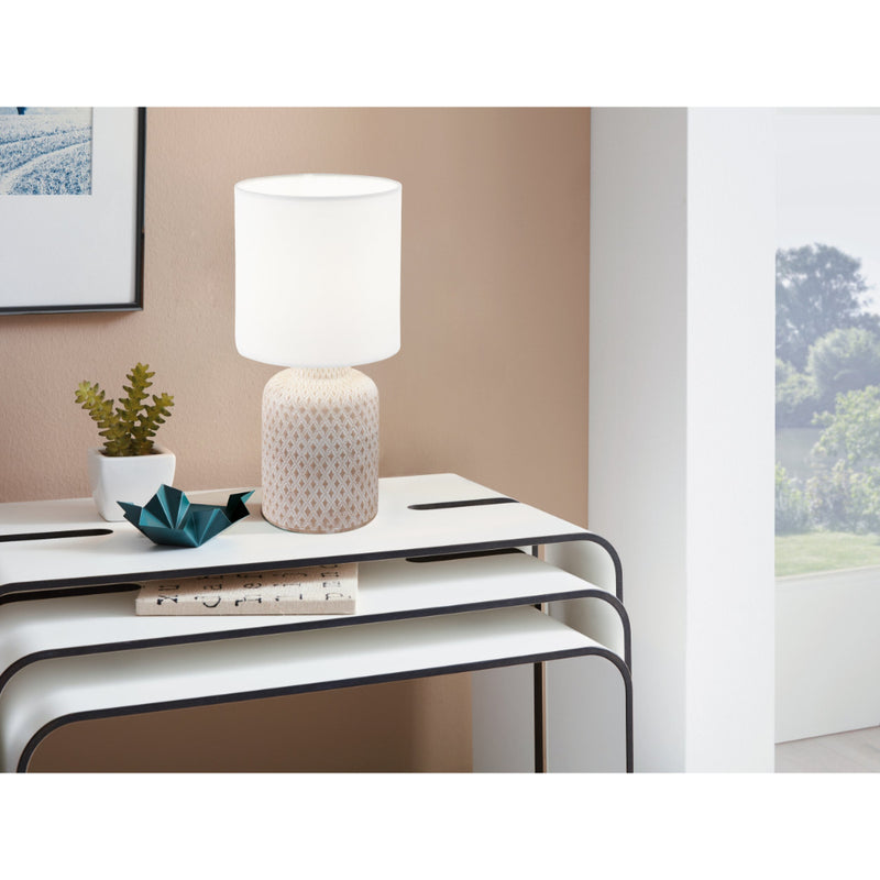 EGLO Bellariva Table Lamp - Crème & White