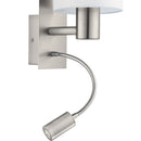 EGLO Pasteri Wall Lamp with Reading Light - White