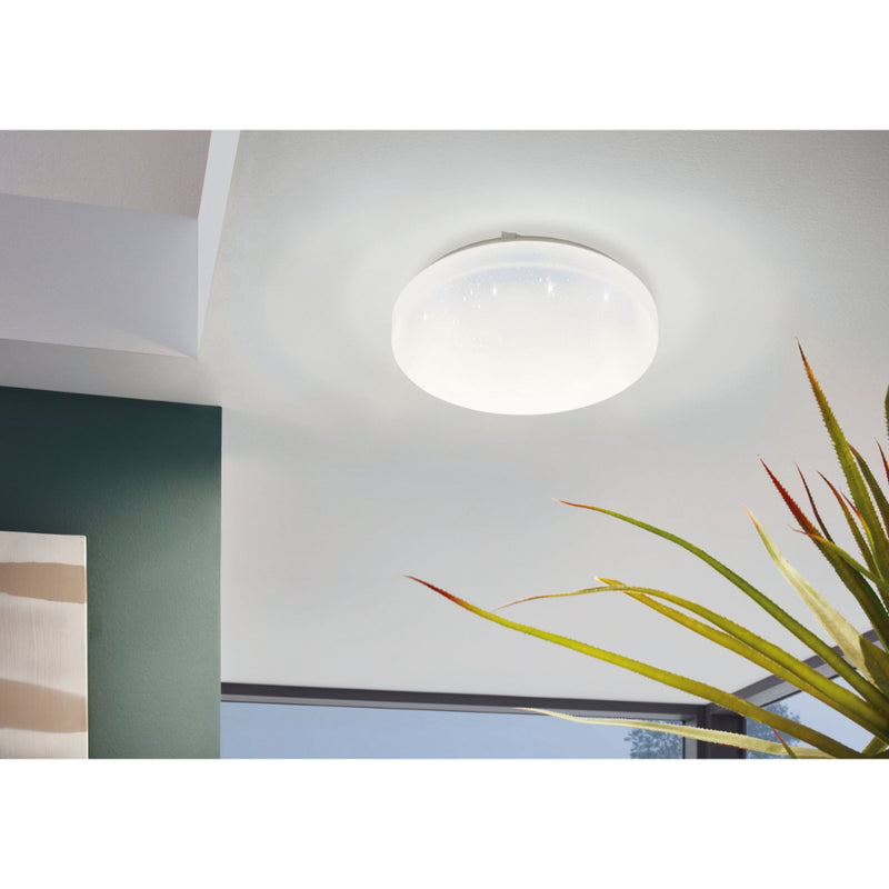 EGLO Frania-S Ceiling & Wall Light Crystal Effect - White