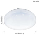 EGLO Frania-S Ceiling & Wall Light Crystal Effect - White