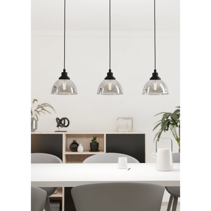 EGLO Beleser Pendant Light with 3 Lights - Black