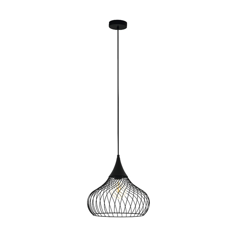 EGLO Staverton Teardrop Pendant Light - Black