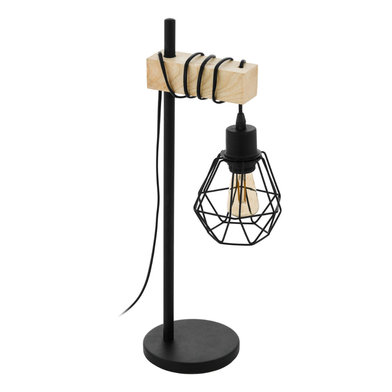 EGLO Townshend Industrial Table Light - Black