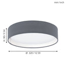 EGLO Pasteri Ceiling Light - Dark Grey