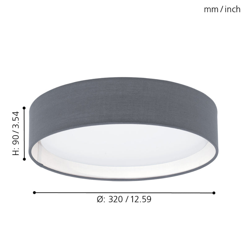 EGLO Pasteri Ceiling Light - Dark Grey