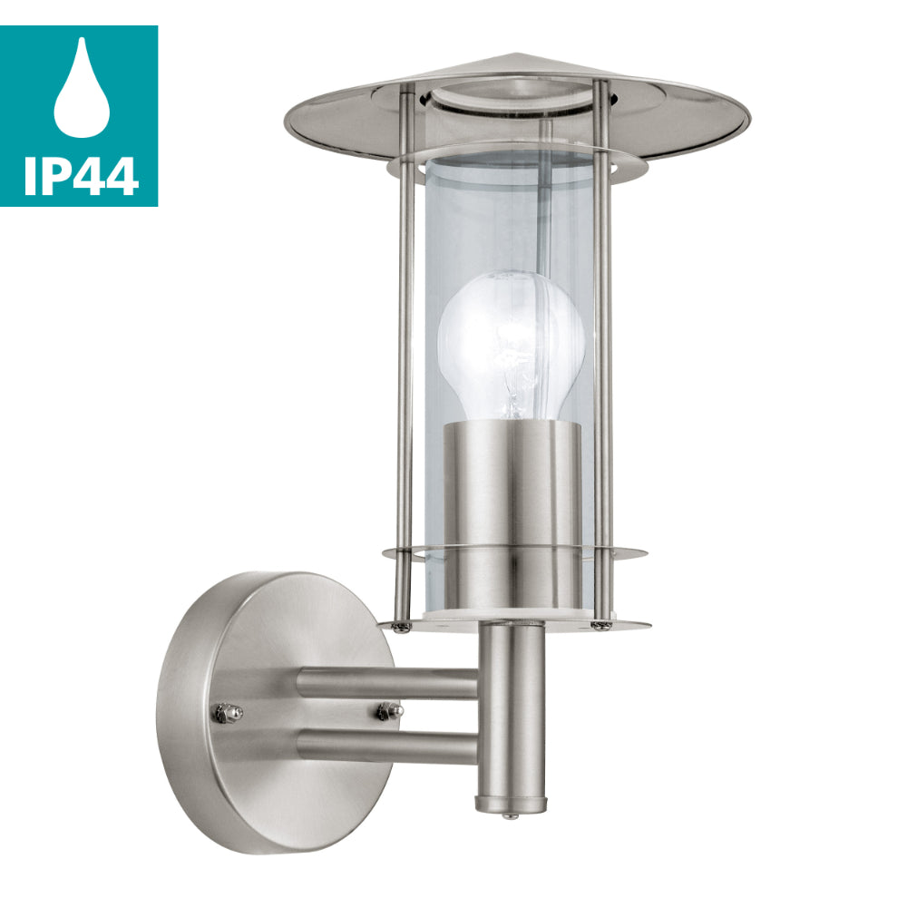 Image of Save 27%: EGLO Lisio Exterior Wall Light 30cm - Silver