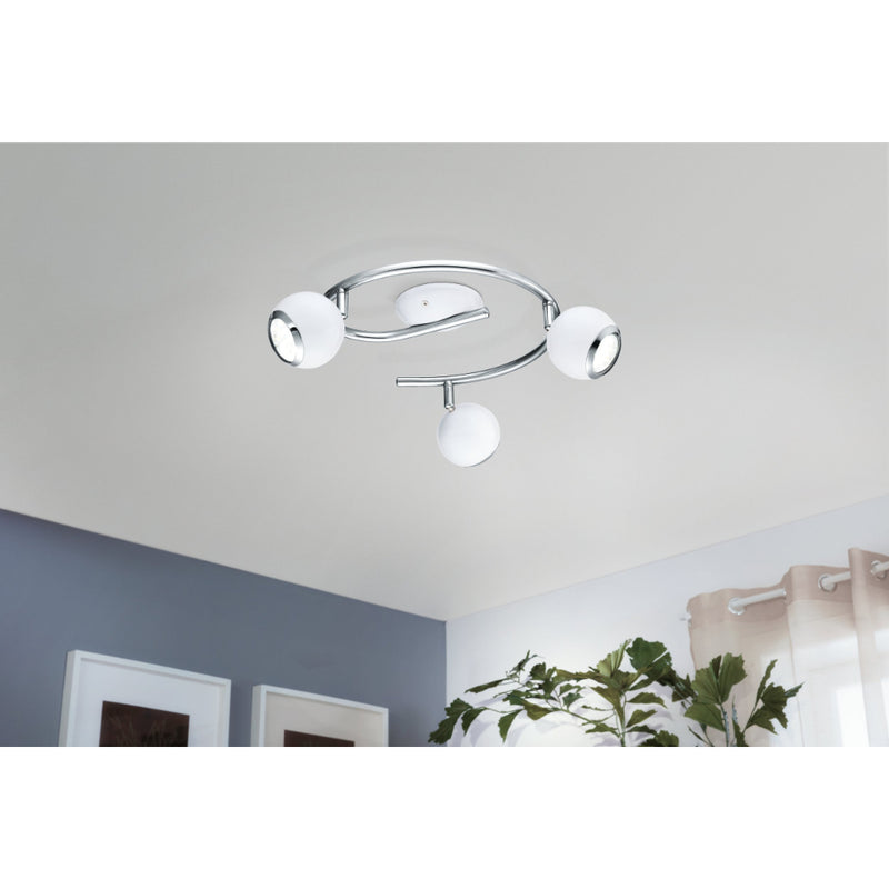 EGLO Bimeda Ceiling Light - White & Chrome