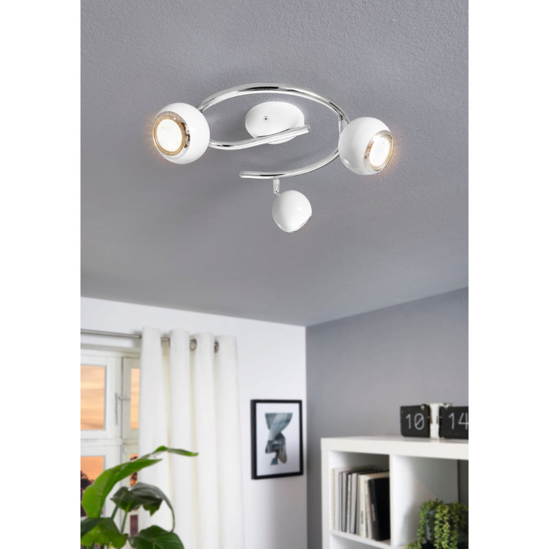 EGLO Bimeda Ceiling Light - White & Chrome