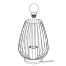 EGLO Newtown Vintage Table Lamp in Cage - Black