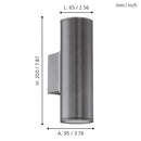 EGLO Riga Exterior Wall Light - Anthracite