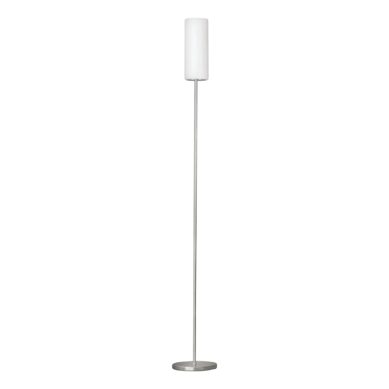 EGLO Troy Floor Lamp - White & Matt Nickel