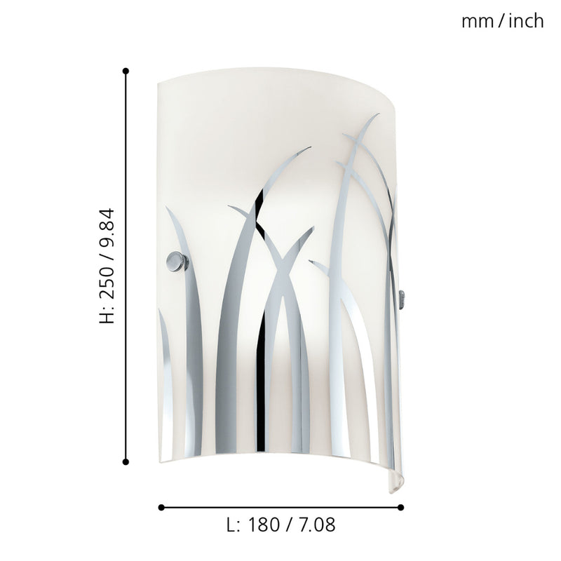 EGLO Rivato Wall Light - White & Chrome