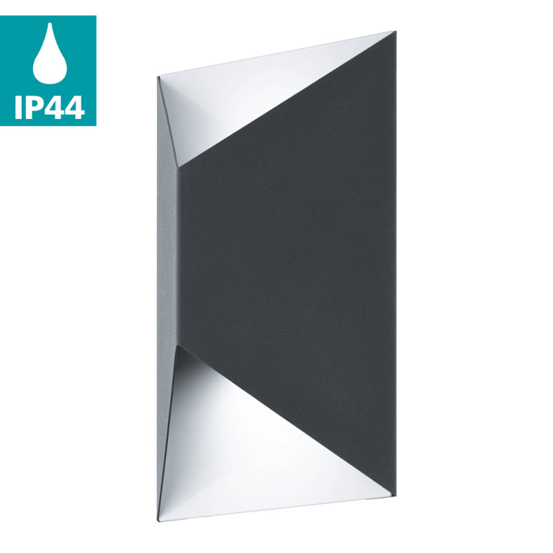 EGLO Predazzo Exterior Wall Light - Anthracite & White