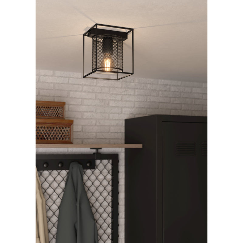 EGLO Catterick Mesh Ceiling Light - Black