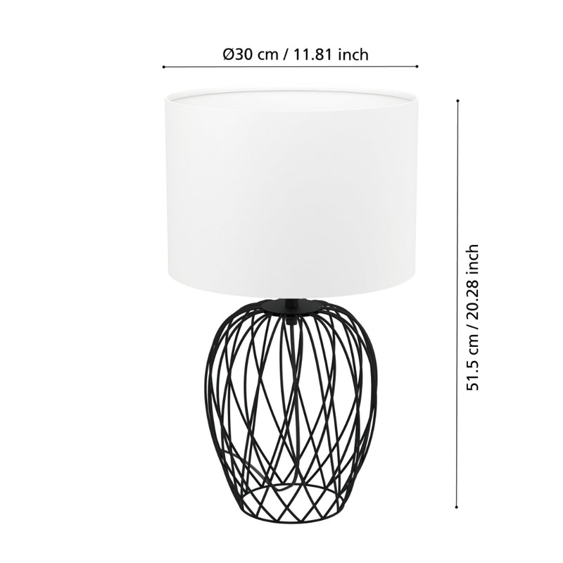 EGLO Nimlet Table Lamp - Black & White
